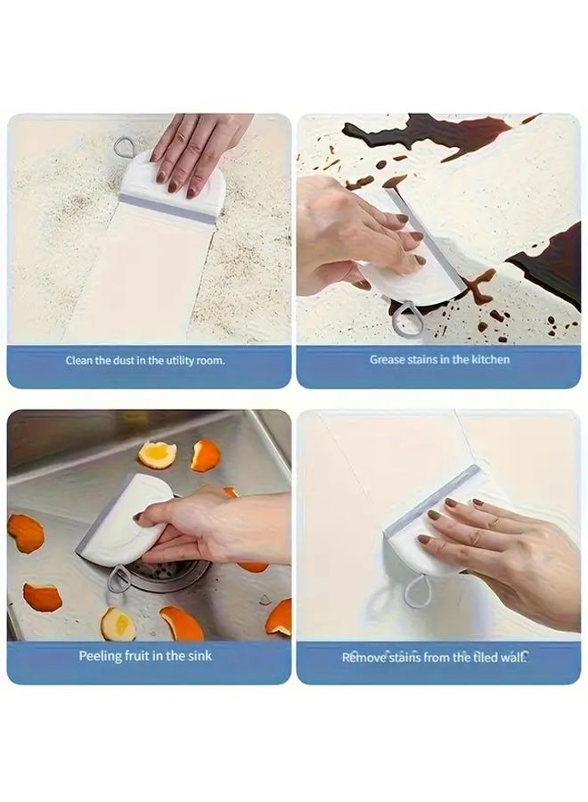 ممسحة بيضاء وزرقاء متينة للاستخدام الشاق، عبوة من قطعتين، أداة تنظيف متعددة الأغراض لا تسبب الخدوش - Image 5